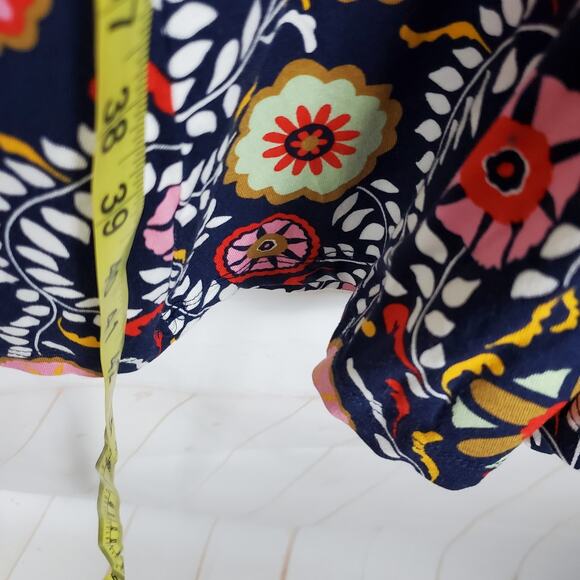 Boden Effie V-Neck Jersey Dress US Sz 16-18 Blue Multi Floral Pockets Sleeveless - Picture 12 of 12